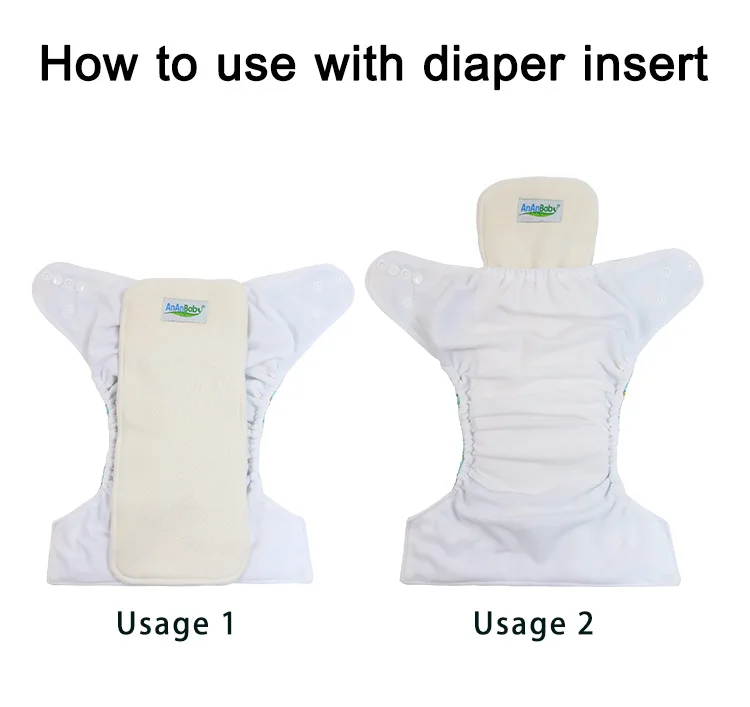 ANANBABY reusable baby cloth diaper washable baby nappy one size adjustable waterproof cloth diaper cover