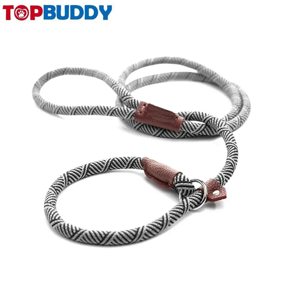 Amazon hot-selling  high quality dog leash mountain rope slip lead rope leash for walking hiking