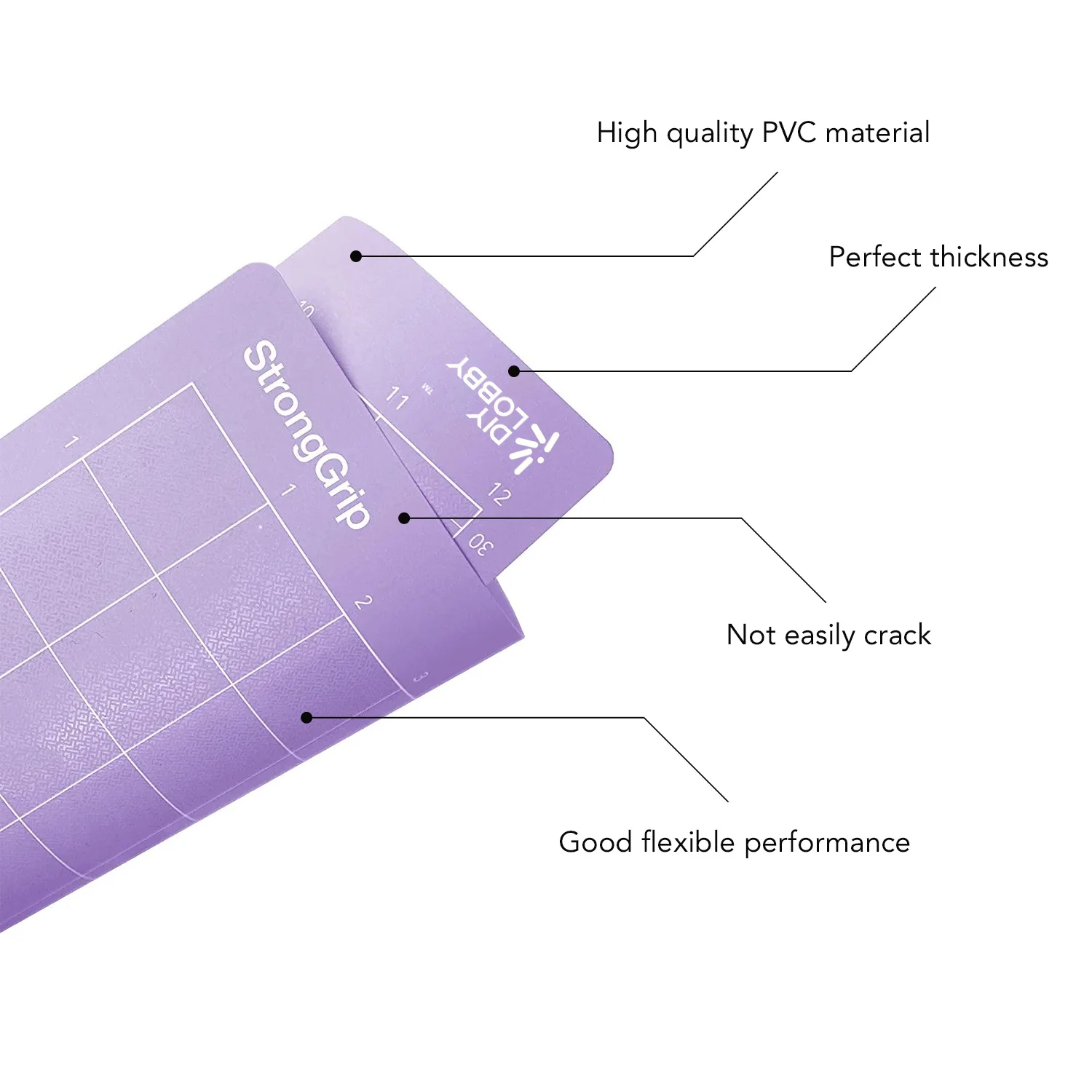 Diylobby Blue Light Grip Adhesive 12x12 Cutting Mat for Cricut Plotter Craft Accessories Mats