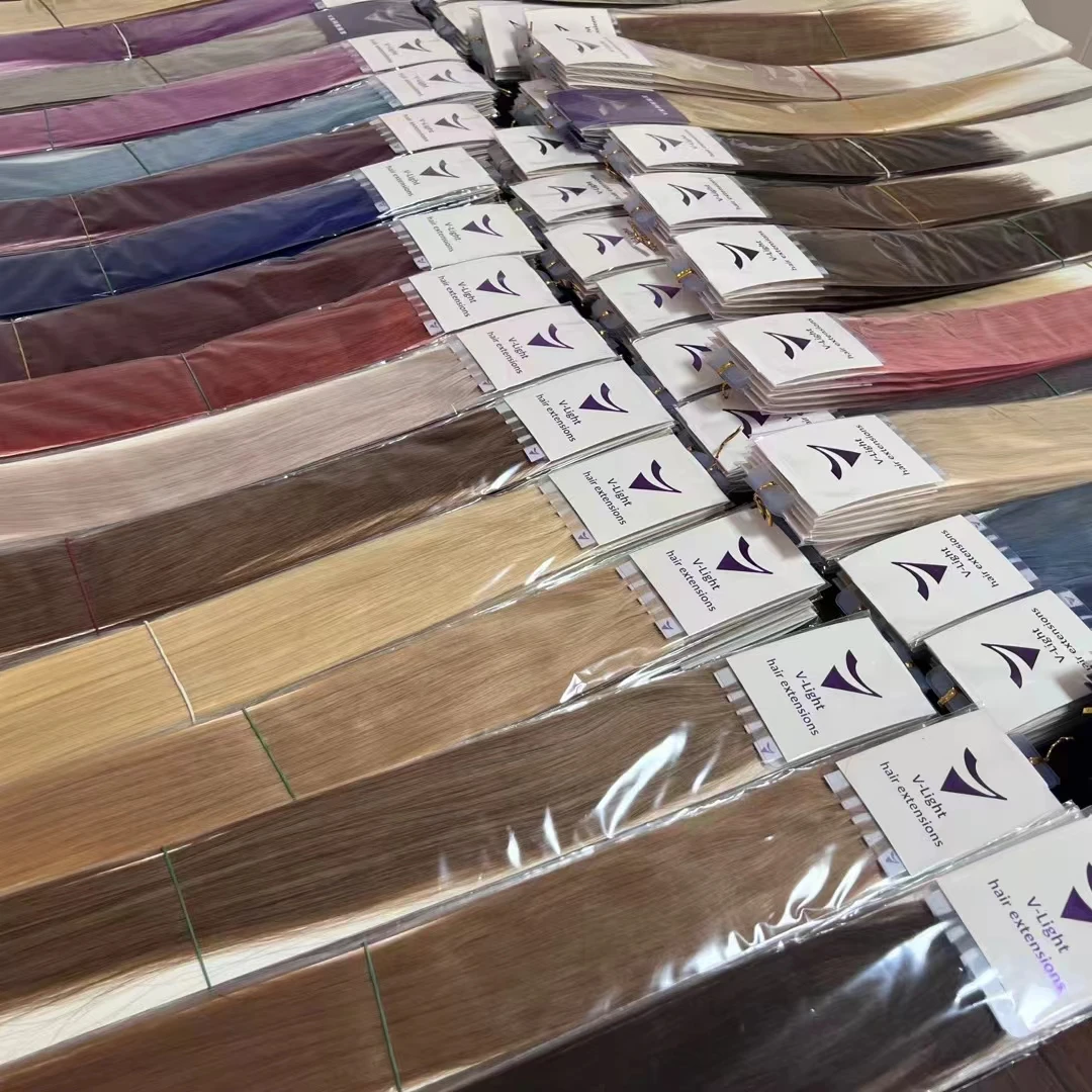 18 20 inch 100g uv glue mega curly human hair wire to wire v-light full hair extension for v light hair extensions machine kit