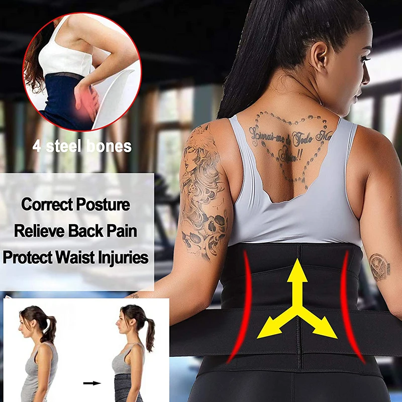 Неопреновый корсет для похудения и талии, Женский корсет для потери веса, триммер для тренировок, фитнеса, сауны, пота, шейпер для тела, пояс