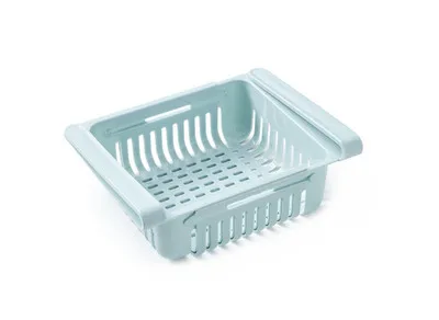 RayTop Hot Sale Adjustable Retractable Plastic Fridge Food Telescopic Drawer Basket Organizer Pull Out Refrigerator Storage Box