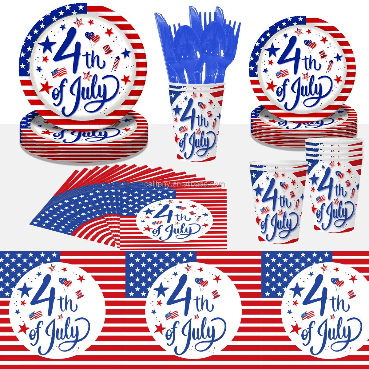 4th of July plates us independence day american independence day party decoration