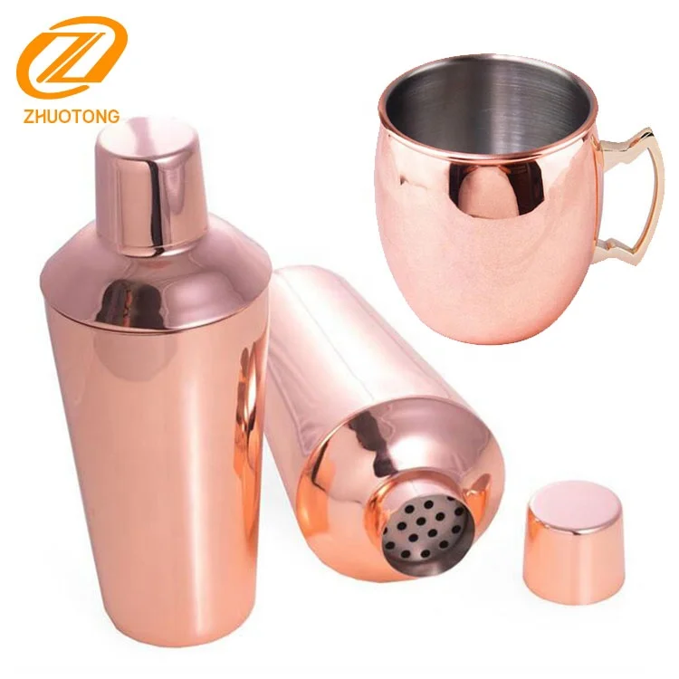 100% Solid Copper Plated Stainless Steel Moscow Mule Mug