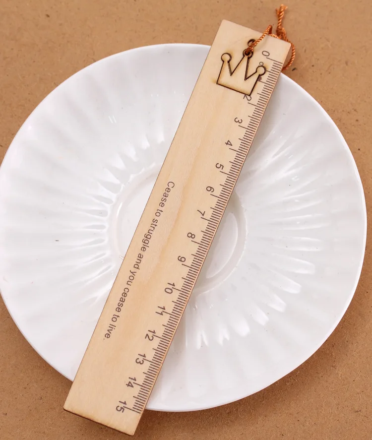 Study Stationery Ruler 15cm 20cm 30cm Wood Ruler Wholesale Photographic Props Decorative Pieces Log Rulers