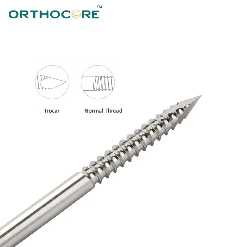Концевой резьбовой штифт K-провод Kirschner из нержавеющей стали ветеринарные ортопедические инструменты длиной 250 мм