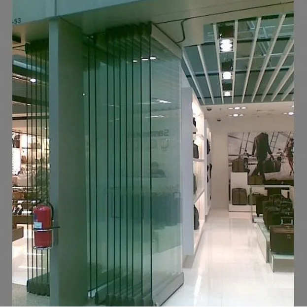 Villa office room divider aluminium frameless glass folding door