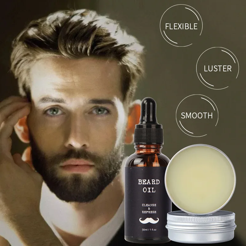 
Hot Selling Beard Growth Kit Oil Spray Serum With Beard Oil Set 