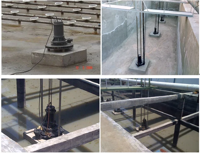 High efficiency submersible wastewater aerator supply oxygen