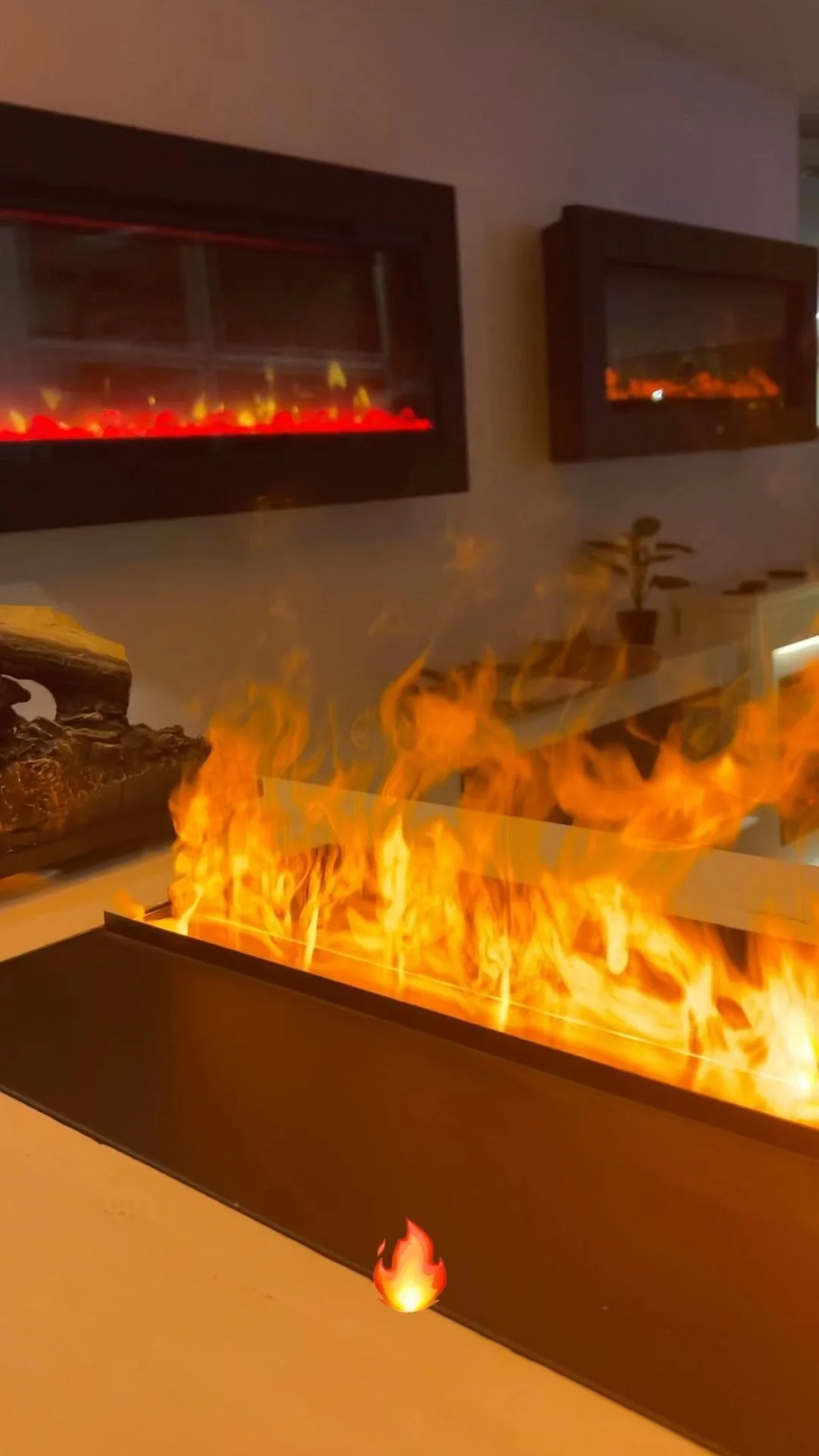 Smart home decor water mist electric fireplace heater indoor tabletop fire pit 3D atomizing fireplace decorations