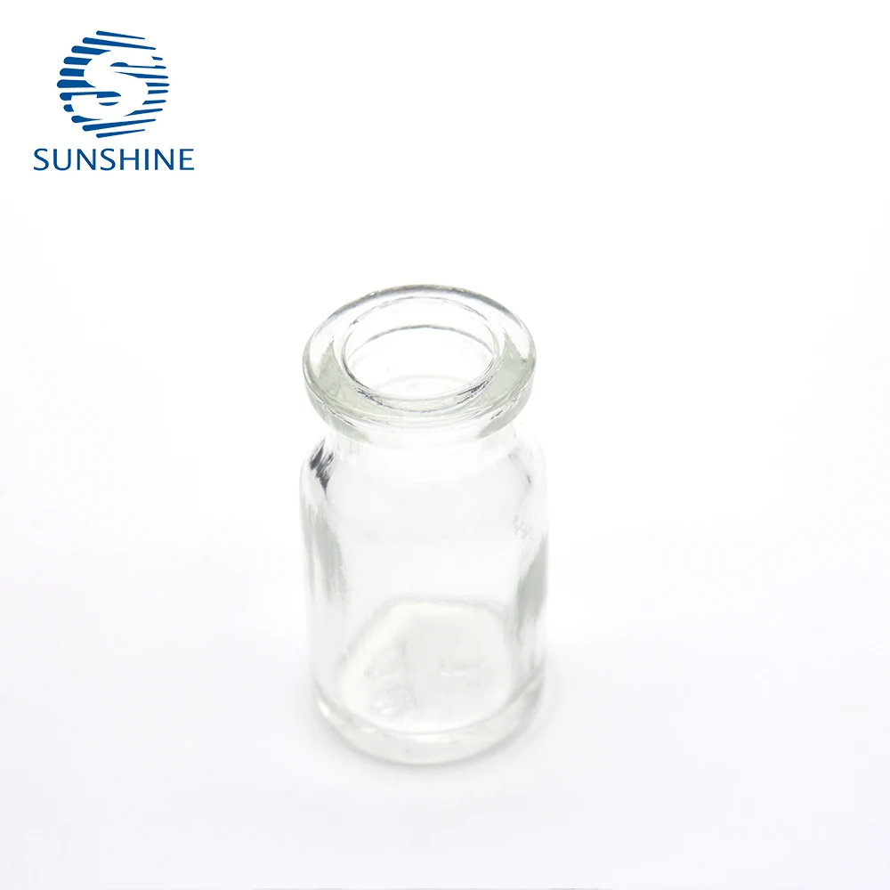 Pharmaceutical 7ml glass vial clear color injectable glass vial moulded injection vial for antibiotics