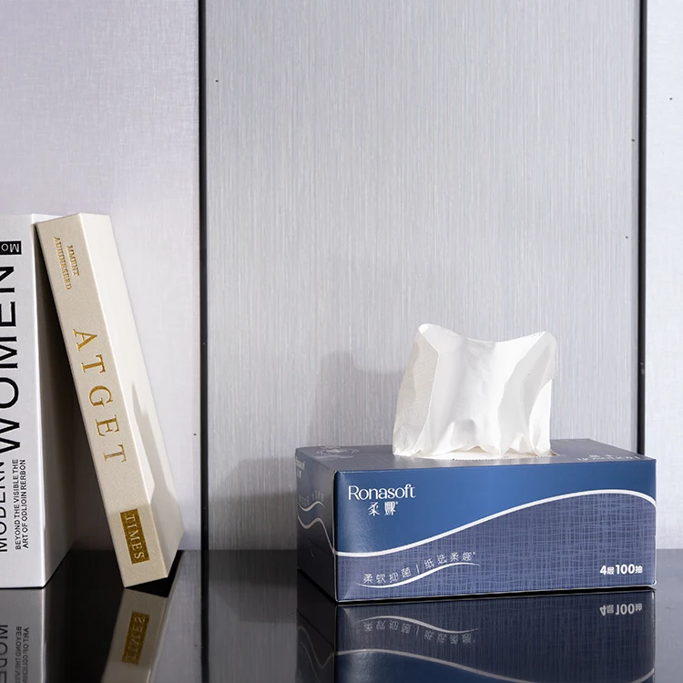 Hot Selling Good Character Biodegradable Daily Use Bacteriostatic  Box Facial Tissue Paper