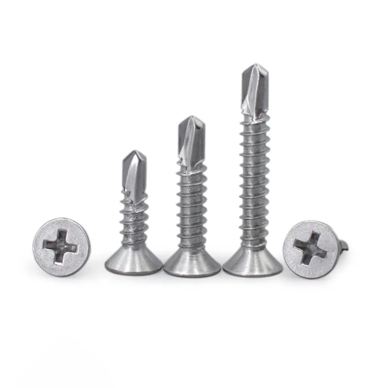 High quality stainless steel galvanized cross countersunk head drilling screws flat head self-tapping self-drilling screws