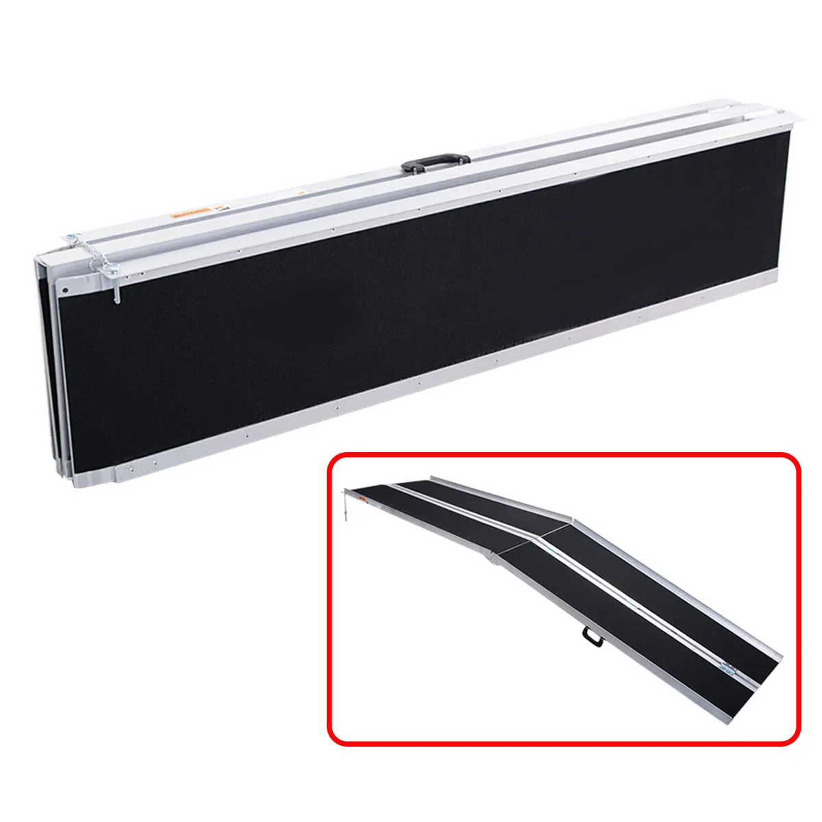 HEDY Factory Direct Sale CE 272KG Loading Capacity Wheelchair Ramp Folding Portable Aluminum Ramp For Wheelchair With Grip Tape