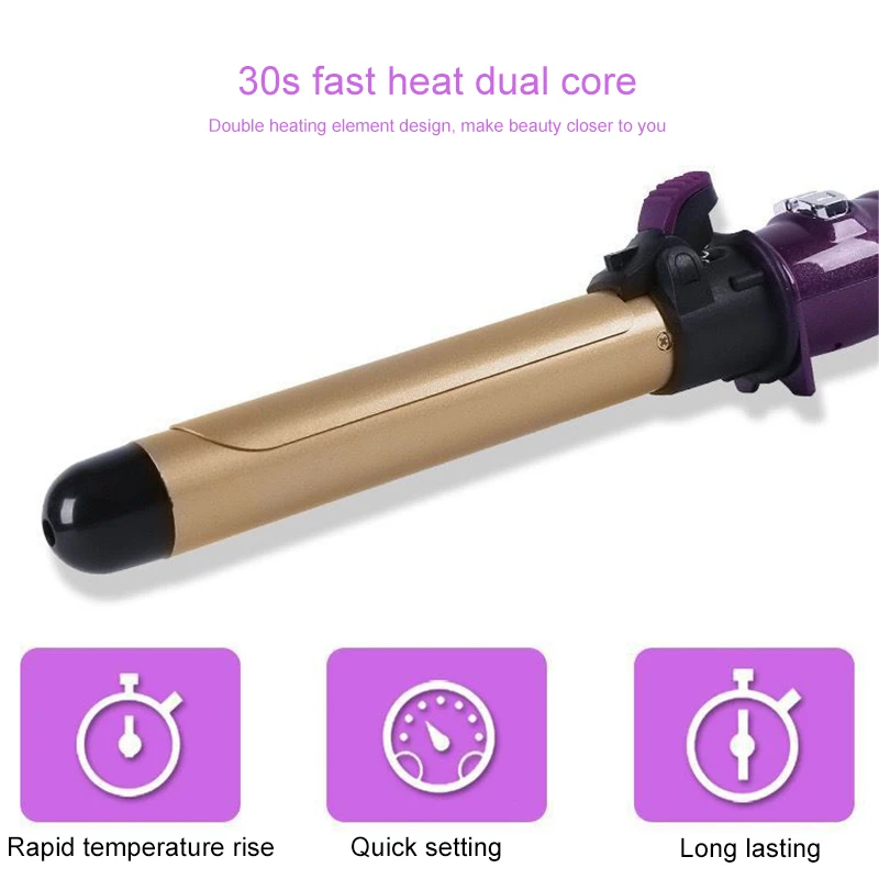 Hairs Straightener And Curler 2 In 1 Rollers Microwave Heated Hair Rollers Professional 360 Ceramic Wavy Auto Curlers With Clips