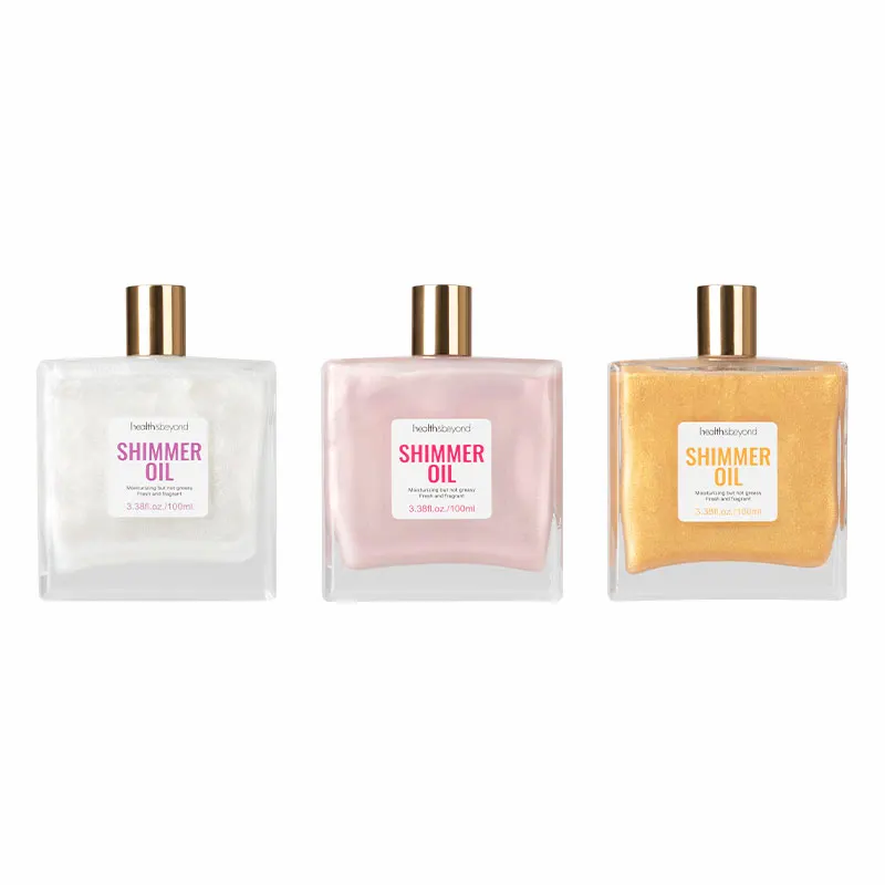 OEM/ODM super glow spa massage oil nourish skin body shimmer oil 	glitter liquid spray shimmer body oil
