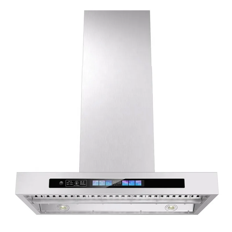 OEM Brand External venting Island Range hood Kitchen Center Canopy hoods 750CFM Suction 2 Sides Control