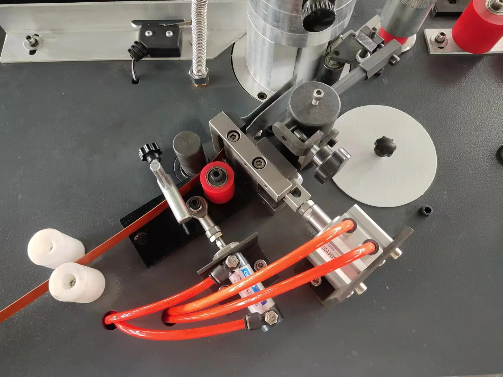 Curved line PVC edge banding machine furniture  bevel edge 45 degree manual edge banding machine