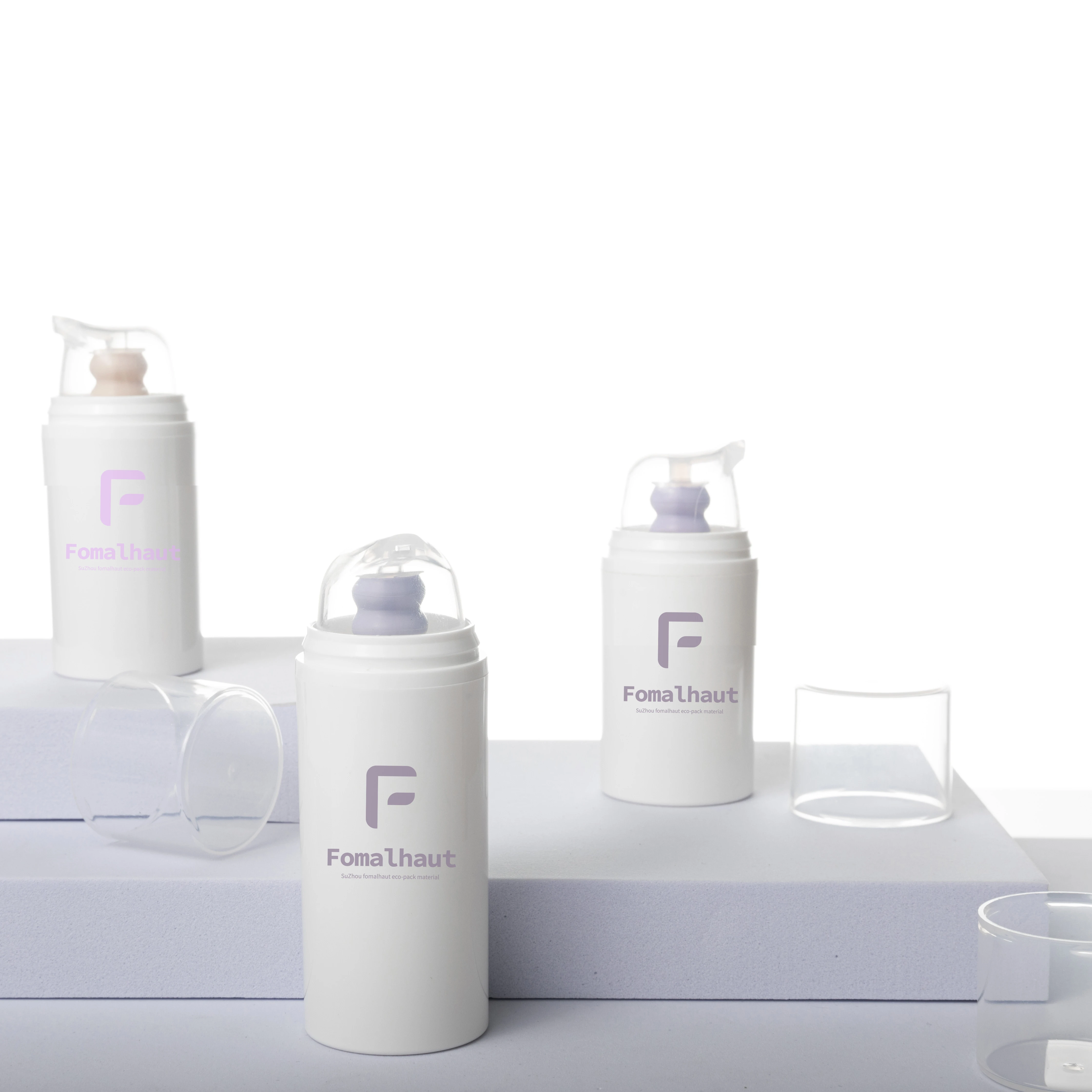 Eco friendly hot sale best selling small empty PCR 30ml luxury transparent frosted cosmetic packaging airless pump lotion bottle