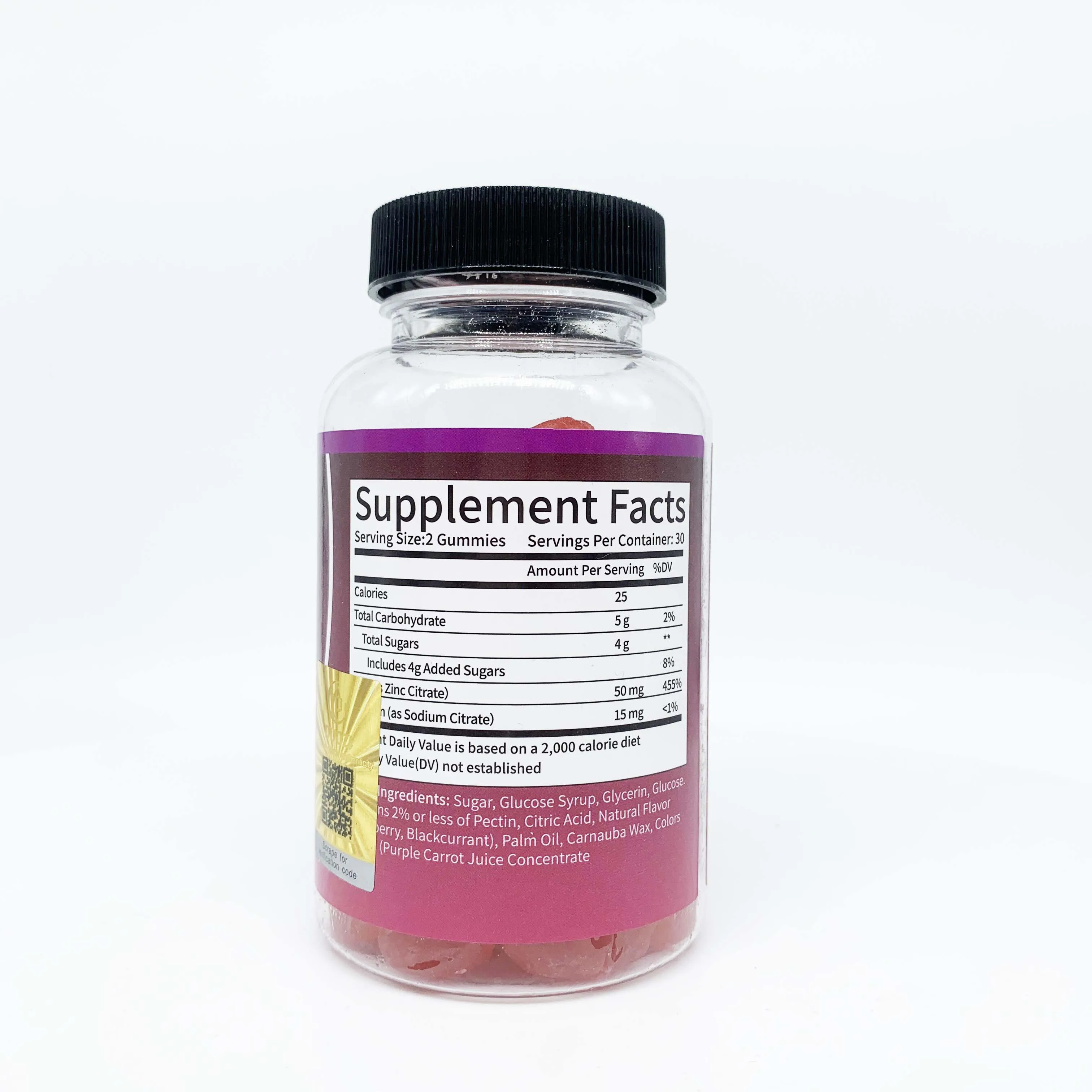 OEM food supplement antioxidants Zinc gummies best natural zinc supplement extra strength Zinc gummy candy