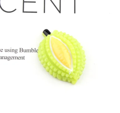 Fruit Resin Accessories Diy Cream Mobile Phone Shell Resin Mangosteen Durian Charms Resin Flatback For Decoration