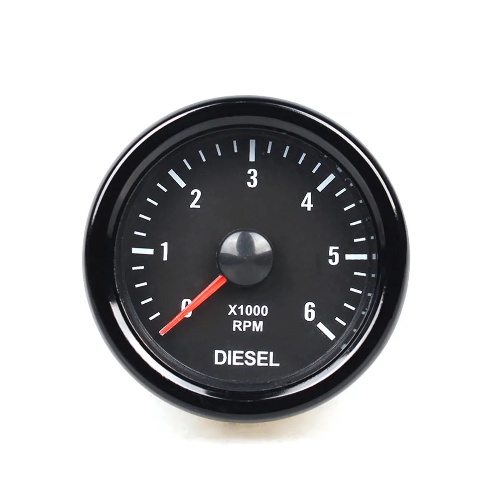 52mm Universal Waterproof Diesel Gasoline Engine Tachometer 6000RPM With Hourmeter REV Counter