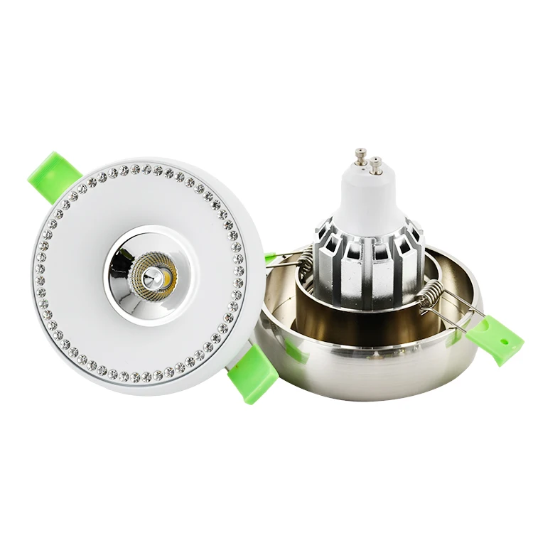 
Hot sale crystal spotlight Housing recessed MR16 LED fixture gu10 downlight frame 