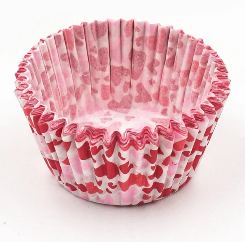 Solid color Muffin Liners Polk Dot Printed Cupcake Liners Cake Paper Baking Cup