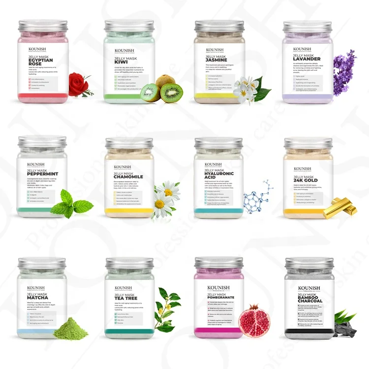 KOUNISH Korean Fruit Flower Anti Age Powder Jelly Face Mask Whiten  Products Skincare Beauty