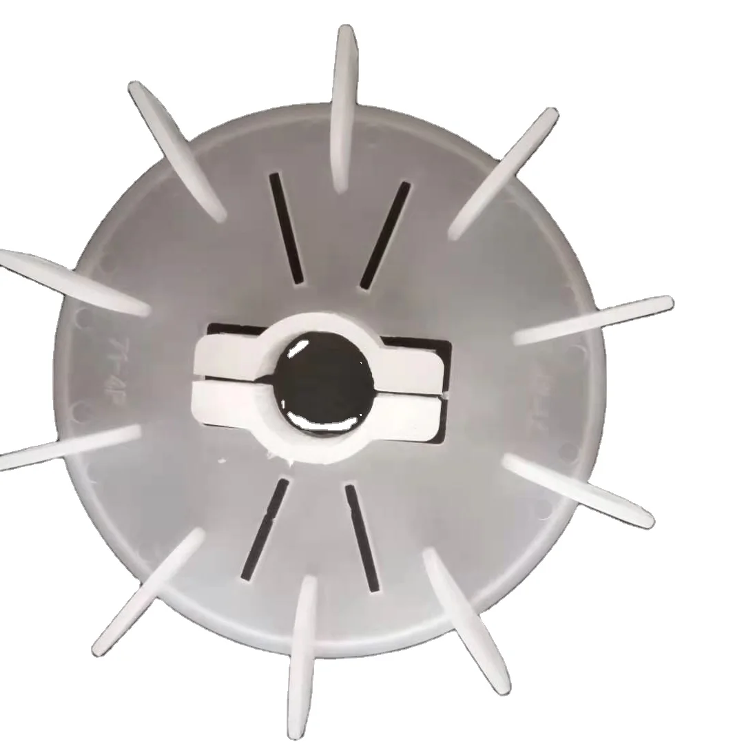 Rrina Motor Fan Blade 5in/125mm Round Shape White Plastic with 10 Vanes for Motor Spindle diameters 0.51in/13mm to 0.59in/15mm