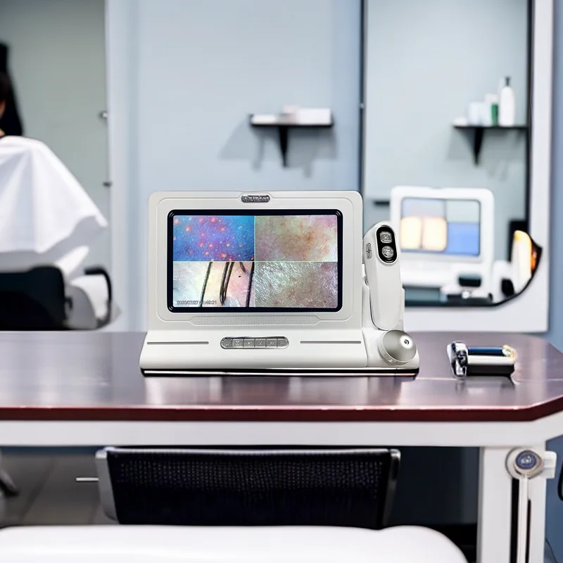 Meiboyi Skin Analysis Machine Scalp Camera by Simple operation of four-spectrum scalp skin detector analyzer For Beauty Home