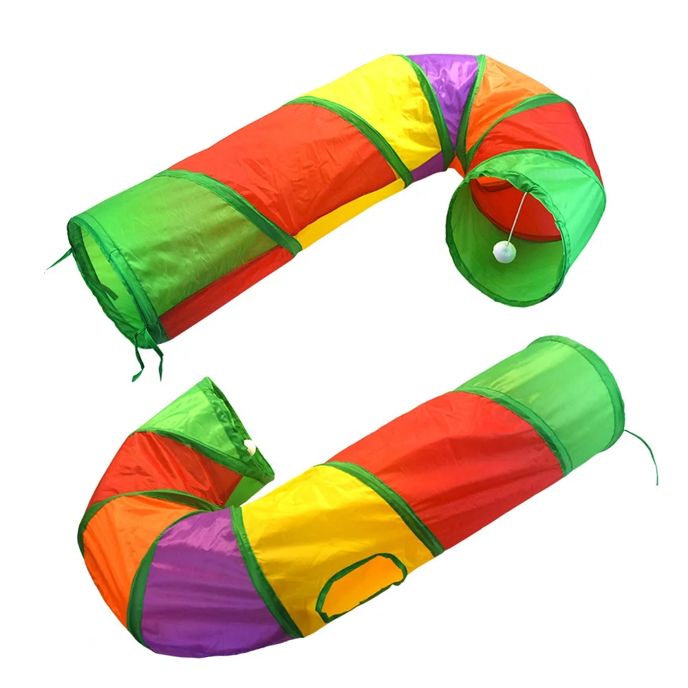 New pet cat toy Rainbow Cat Tunnel pet track roller dragon channel interactive pet supplies