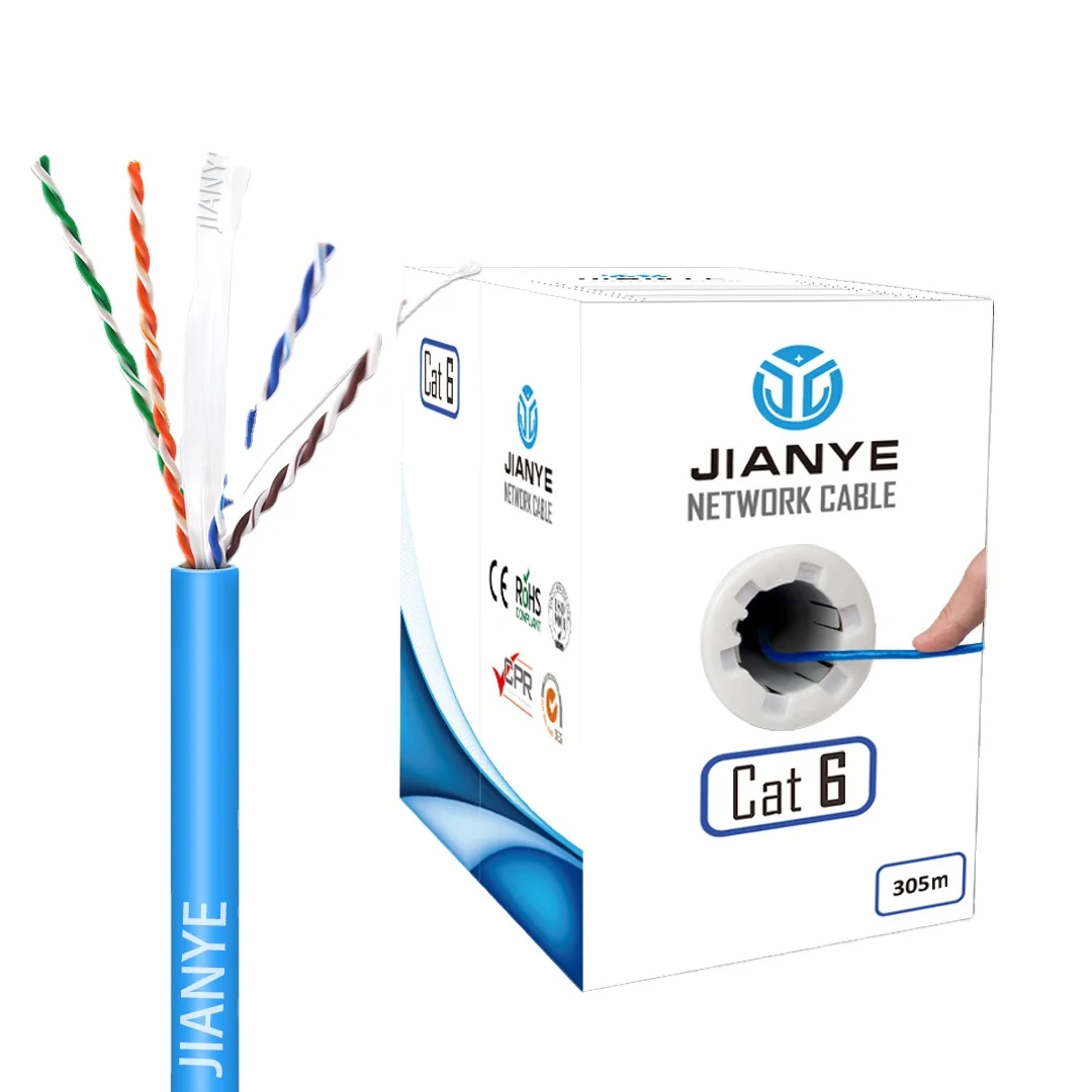 Internet Cat6 Cable Cat 5e Cat 6 Ethernet lan cable utp Network Pure Copper UTP CAT6 Cable 305m Roll