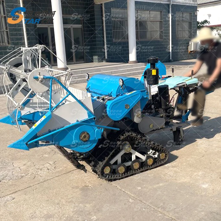 Agricultural Equipment Machinery Use Rice / Wheat Combine Harvester mini rice paddy cutting harvester machine