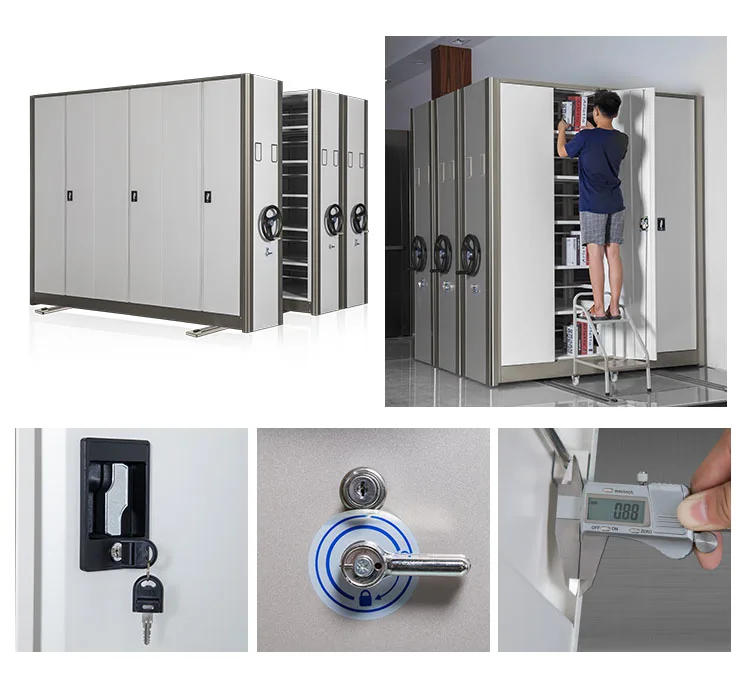 2024 Manual Sliding Steel Mobile Filing Cabinet Shelving System