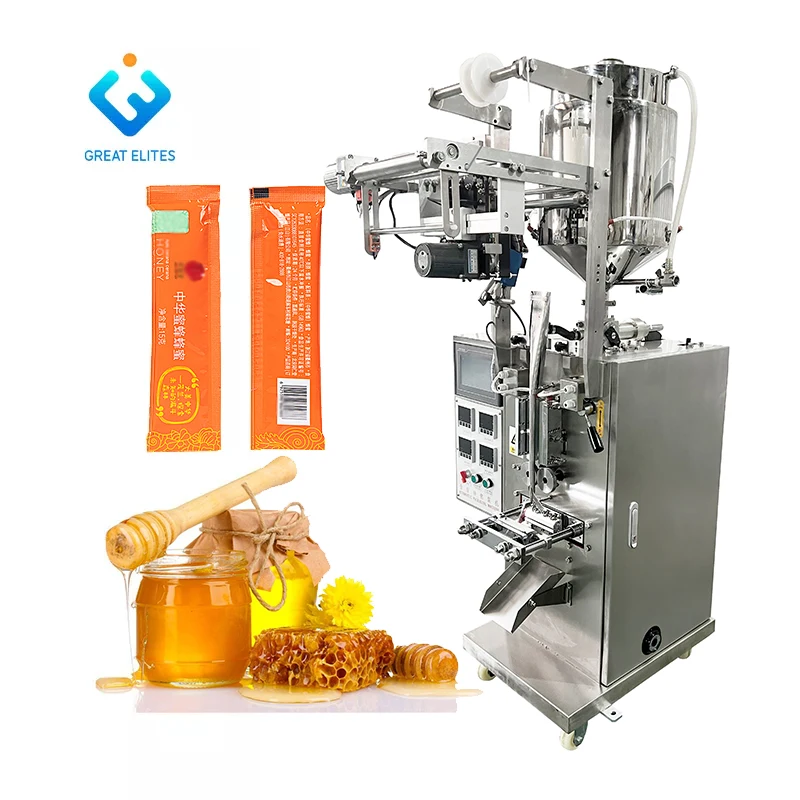Automatic 3 Sides Sachet Honey Stick Filling Sealing Packing Machine sauce packets packaging machine