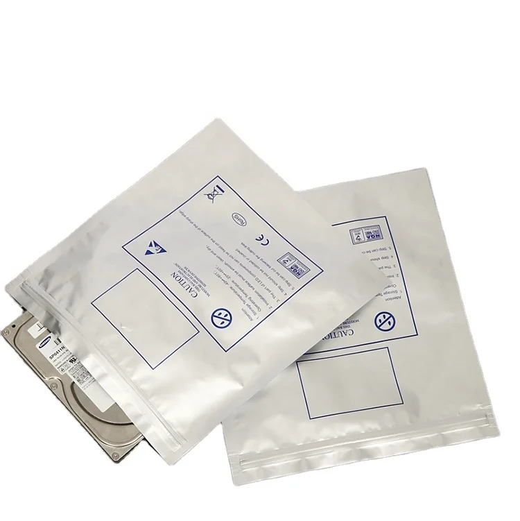 Электронная сумка esd металлический алюминиевый чехол из фольги антистатическая защитная с застежкой-молнией Упаковочная Сумка для графической карты