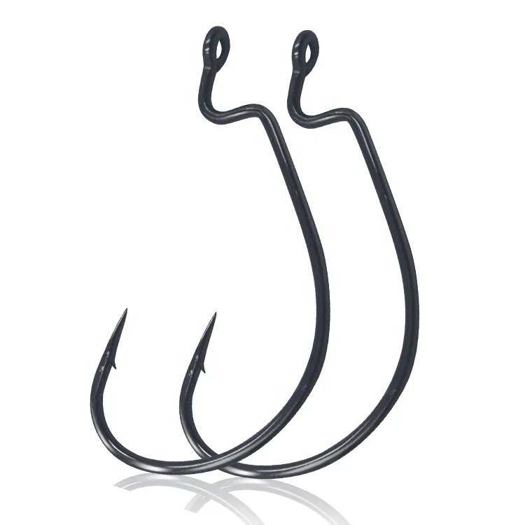 B93 Offset Hook Carbon Steel Fishing Jig Crank Big Bass Hook Lead Jig Head Crank Barbed Hook for Soft Fishing Lure