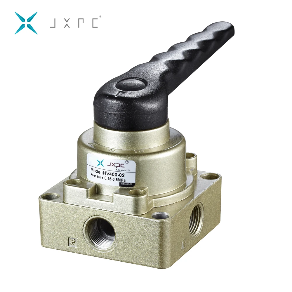 JXPC HV Series Pneumatic Hand Switching Rotary Valve Air Directional Control for Gas General Application OEM & ODM Supported