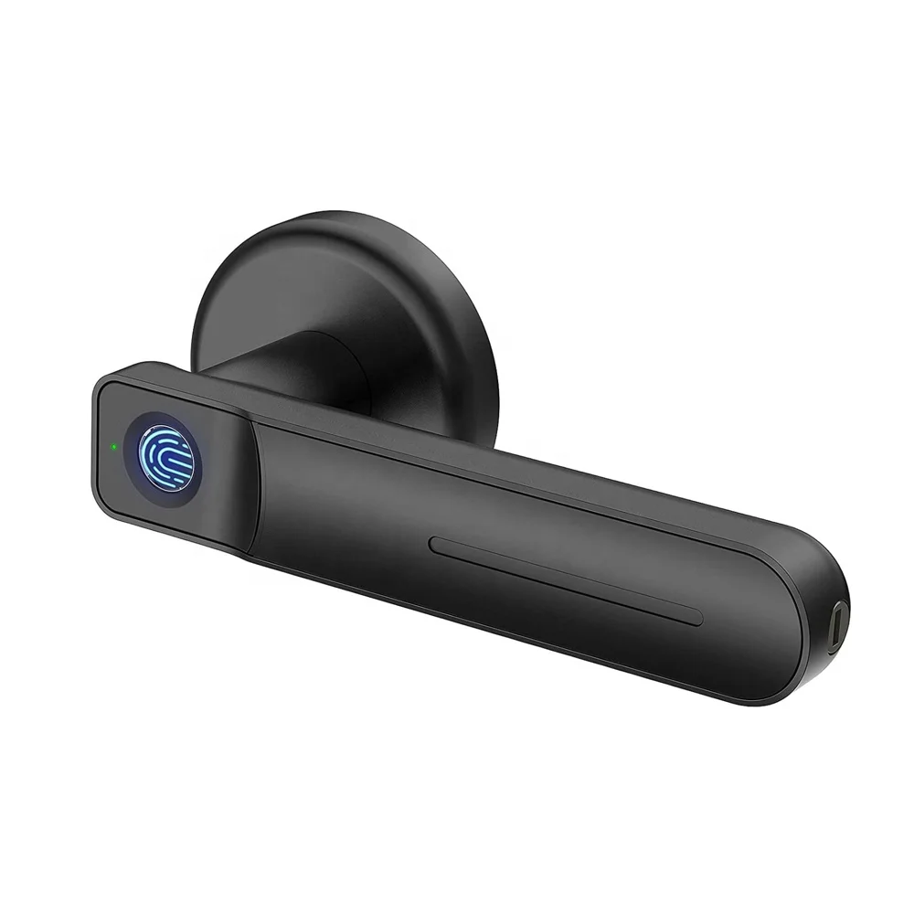 
Keyless Entry Door Smart Biometric Fingerprint Lock Safe Front Door Handle with App Key Unlock for Home Apartment Office 