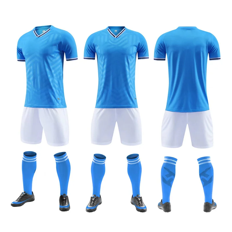 Men Kids Sports Suit Soccer Jerseys Running Suit Gym 2 Piece Quick Drying Clothes Football Match Short Sleeve Tshirt Shorts