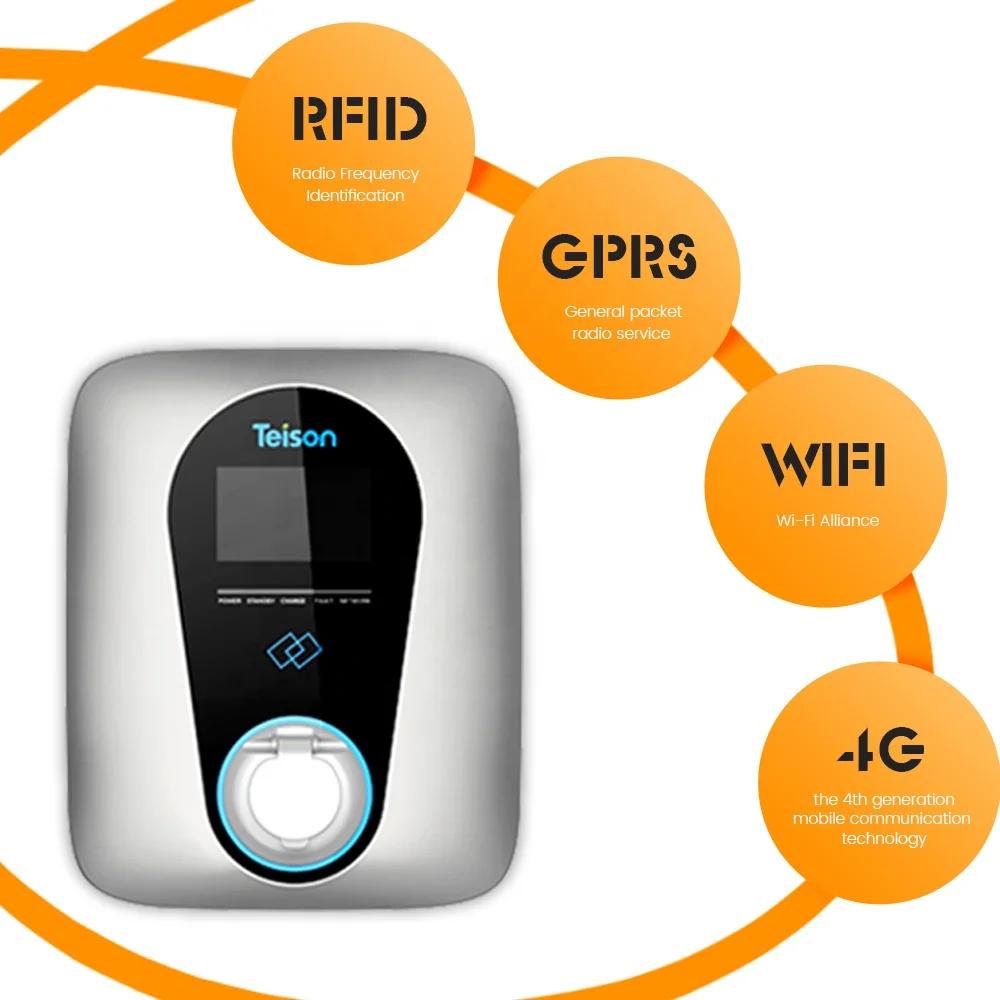  Электрическая автомобильная зарядка smart ocpp 1.6J wifi и 4G wallbox зарядные станции 7 кВт Тип 2