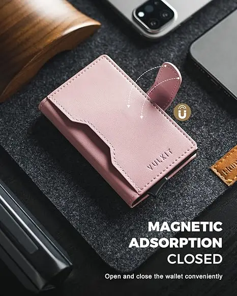 Custom Leather money cilp Slim Leather Wallet Large Bifold Mens Wallet RFID Blocking with ID Windows Credit Card Holder