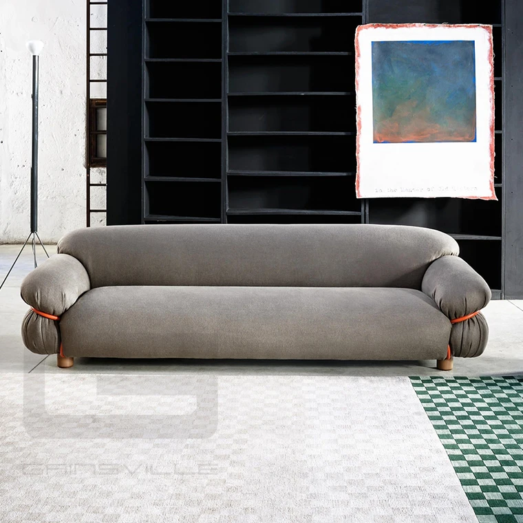 Modern designer living room furniture sofa velvet fabric modular sofa Sesann Sofa by Tacchini