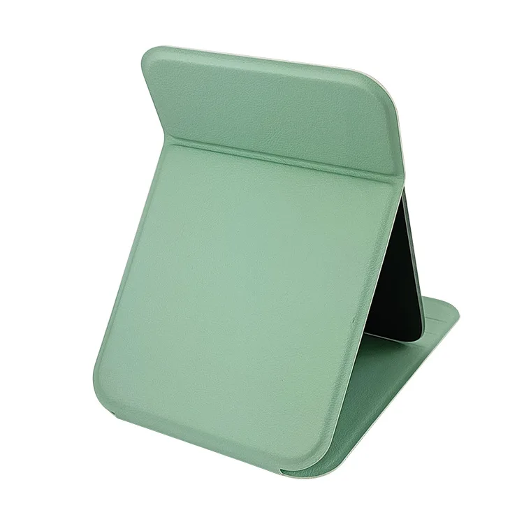 2024 High Quality Folding White Pu Leather Pocket Mirror  Portable Standing Travel Pu Compact Mirror For Make up