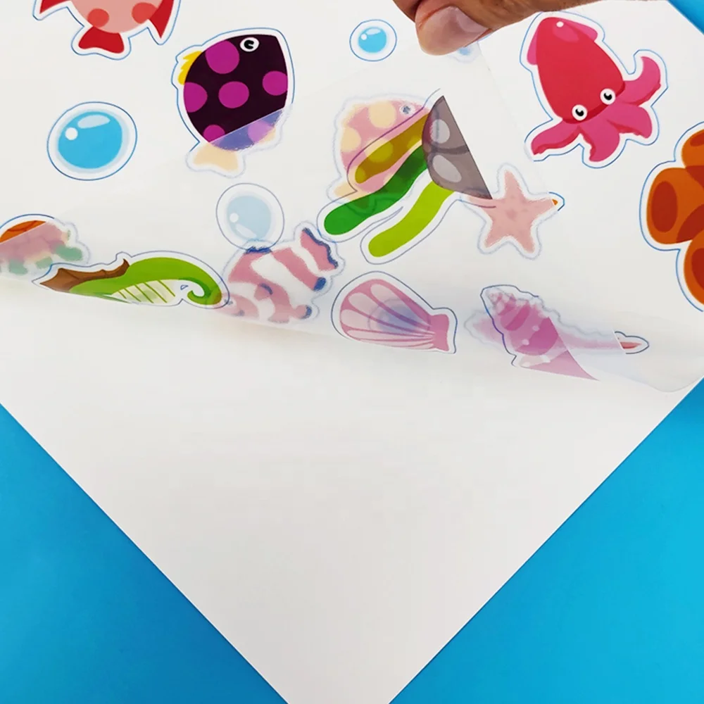 Professional Crystal Code Transparent Labels Pvc Waterproof Sheet Clear Vinyl Sticker Paper For Inkjet Printer
