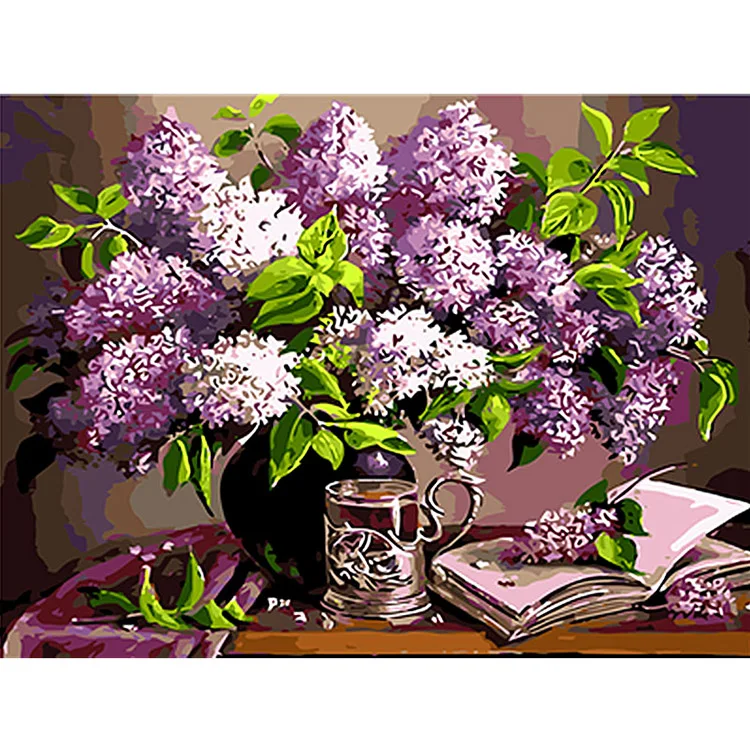 Europe Flowers DIY Painting By Numbers Acrylic Paint By Numbers HandPainted Oil Painting On Canvas For Home Decor Wall Art