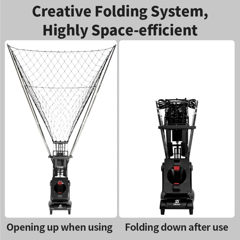 Siboasi Basketball Rebounding Arcade Game Machine APP Remote Control Wear-resistant Wheels  Basketball Shooting Machine