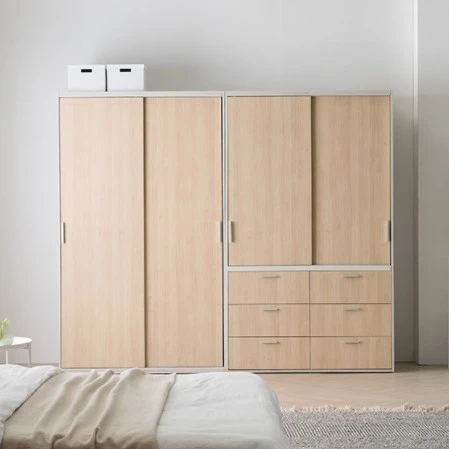 Manufacturer Direct Sale Modern Design Bedroom Closet Wardrobe Sliding Door Amoires