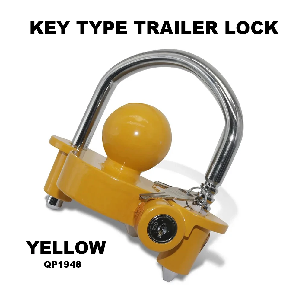 Tow Ball Security Anti-Theft Trailer Coupler Hitch Lock U-Shape Universal Heavy-Duty Adjustable Password type trailer lock